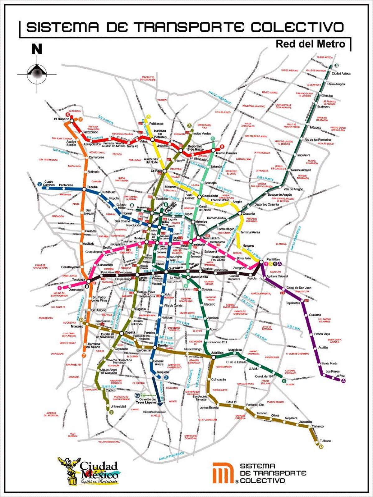 карта Мехіка транзітам