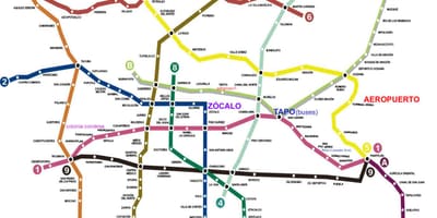Мехіка цягніку на карце