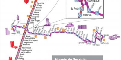 Карта метробуса Мехіка 